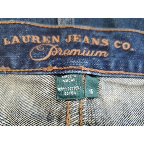 Lauren Jeans Co. 100% Cotton Lyn Boot Cut Wide-Leg Denim Jeans Size 16 NWT - Picture 5 of 8